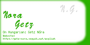 nora getz business card